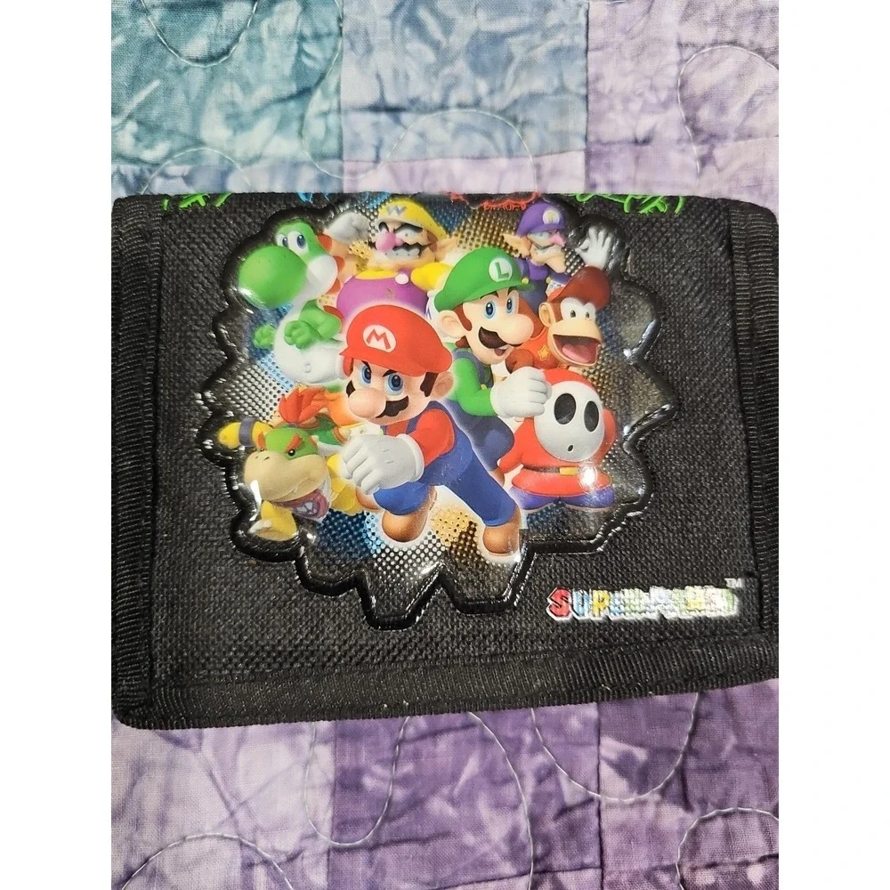 Nintendo Super Mario and Characters Tri-fold 2013 Wallet Multi Color